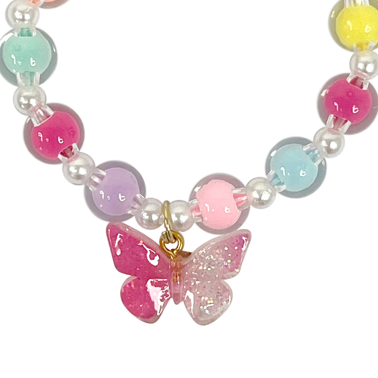 Pink Poppy Butterfly Bracelet image 1
