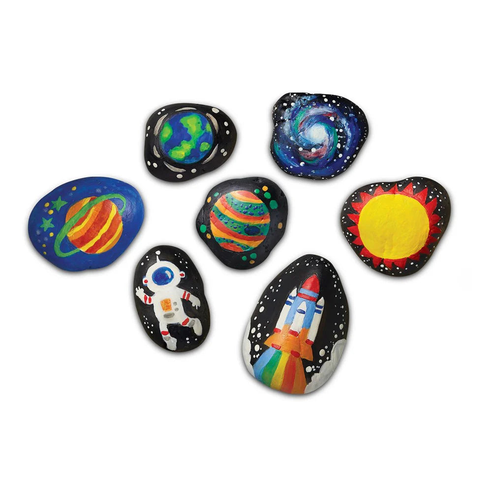 4M - KidzMaker - Glow in the Dark Space Rock Painting image 1