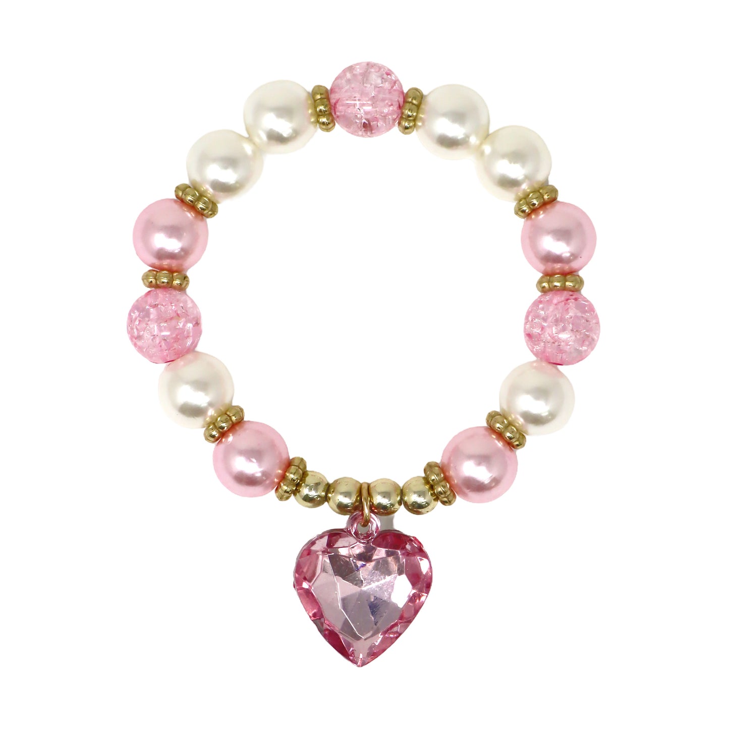 Pink Poppy Pearl Heart Necklace Set image 3