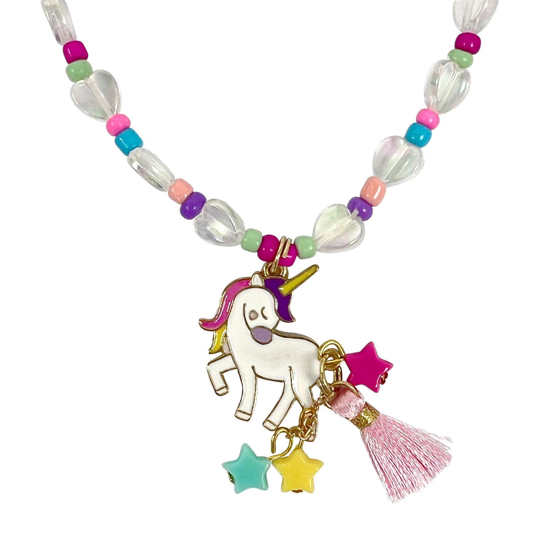 Pink Poppy Unicorn Necklace & Bracelet image 2