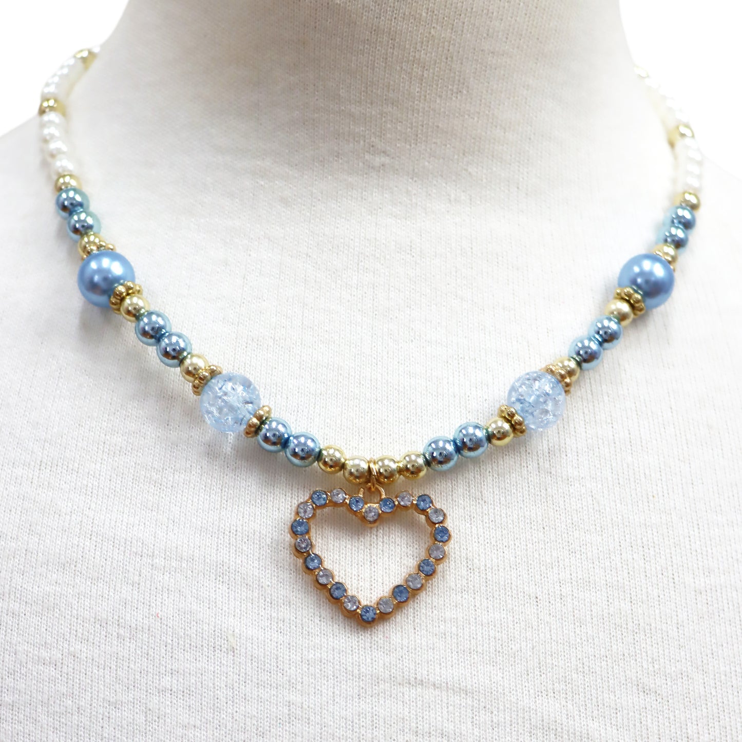 Pink Poppy Pearl Heart Necklace Set image 9