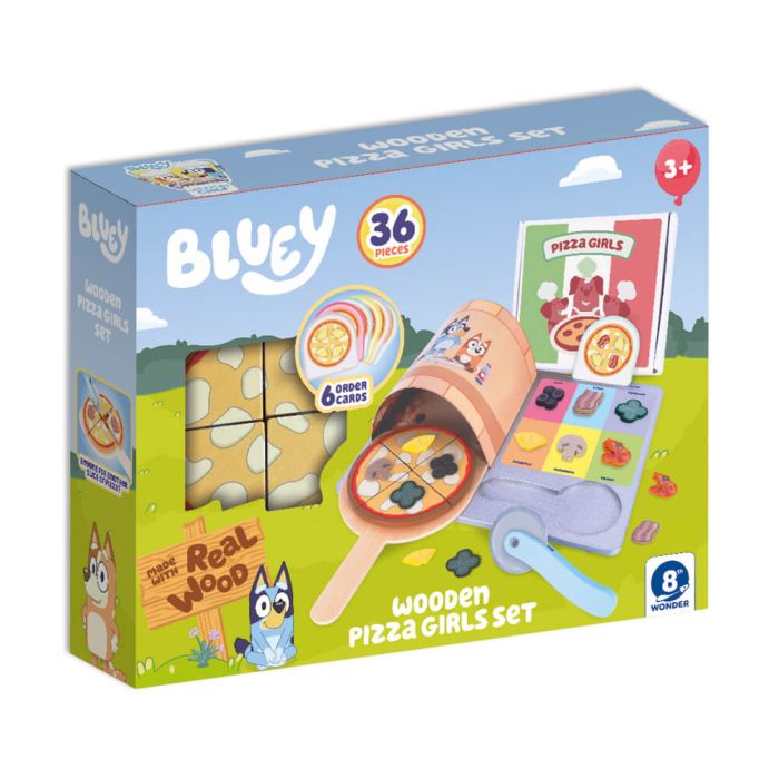 Bluey Wooden Pizza Girls Set image 2