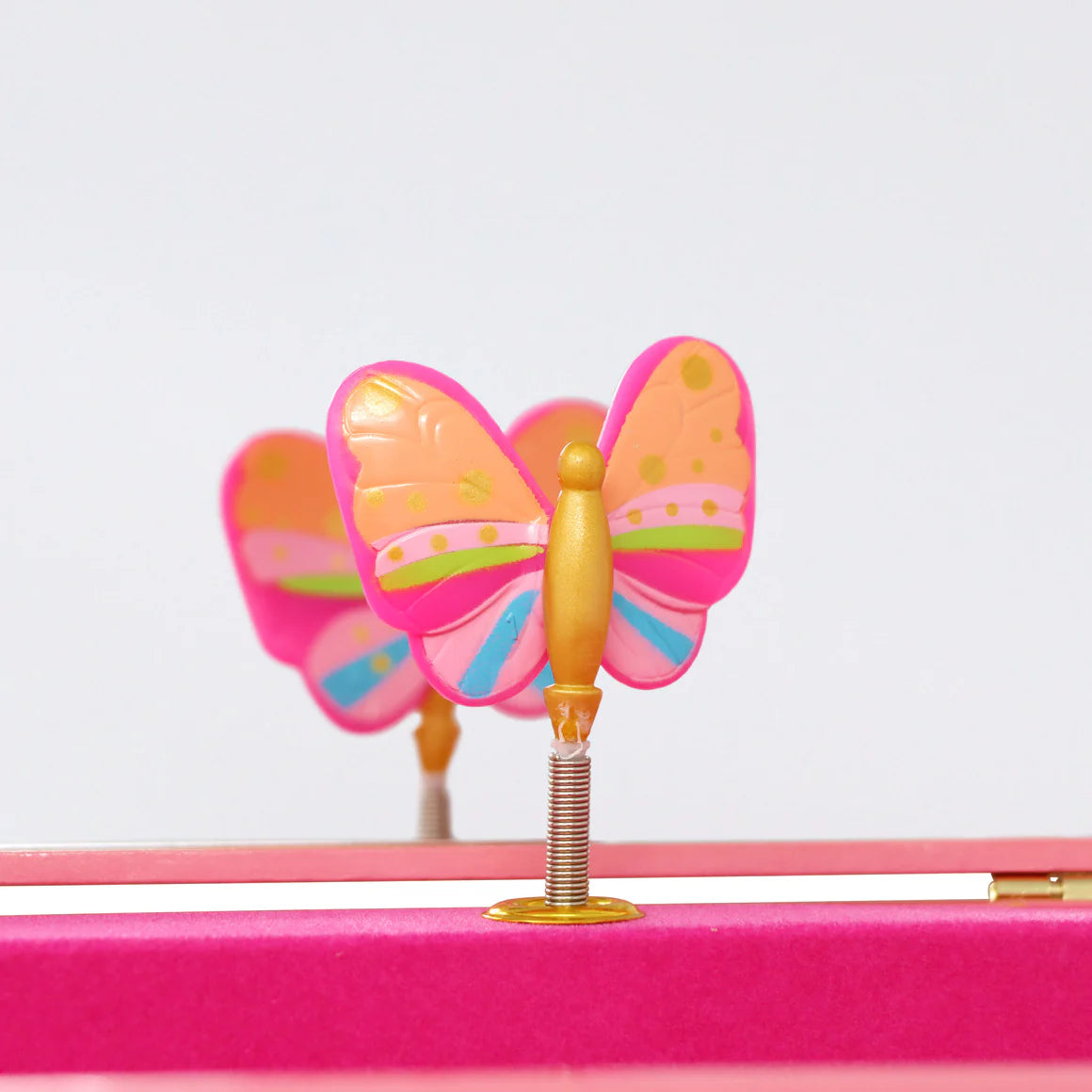 Pink Poppy -Rainbow Butterfly Large Music Box image 2