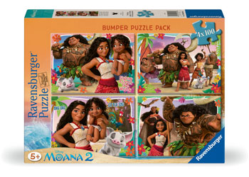 Ravensburger - Disney Moana Bumper 4 Puzzle Pack image 0