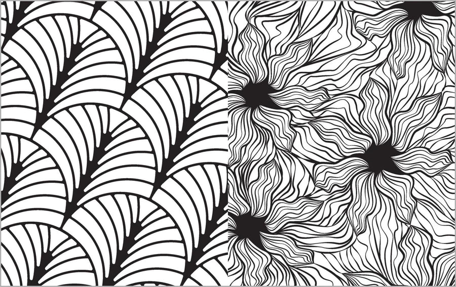 Colour Vibes - Adult Colouring Book - Patterns image 2