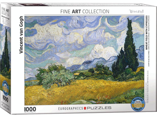 EuroGraphics Wheat Field with Cypresses by Vincent van Gogh 1000-Piece Puzzle image 0