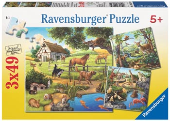 Ravensburger - Forest, Zoo & Pets Puzzle 3x49 piece image 0