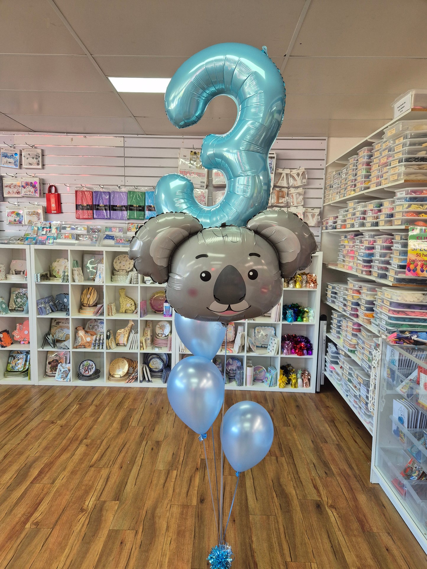 Foil Number Balloon with a Super Shape Balloon Display image 0