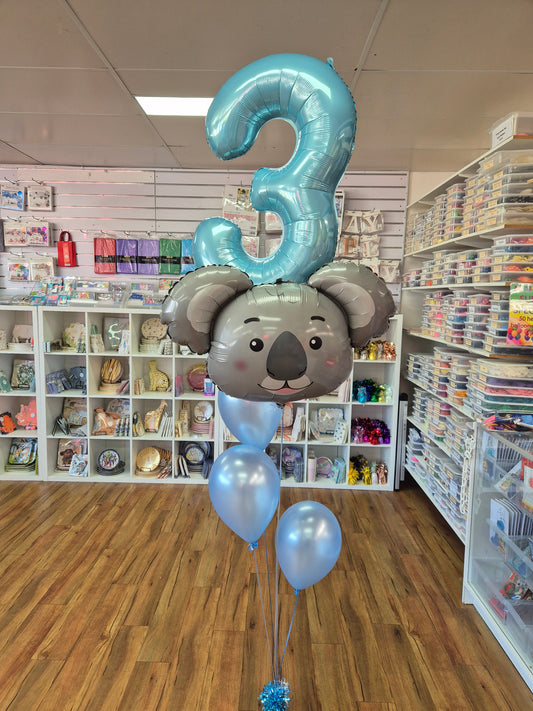 Foil Number Balloon with a Super Shape Balloon Display image 0
