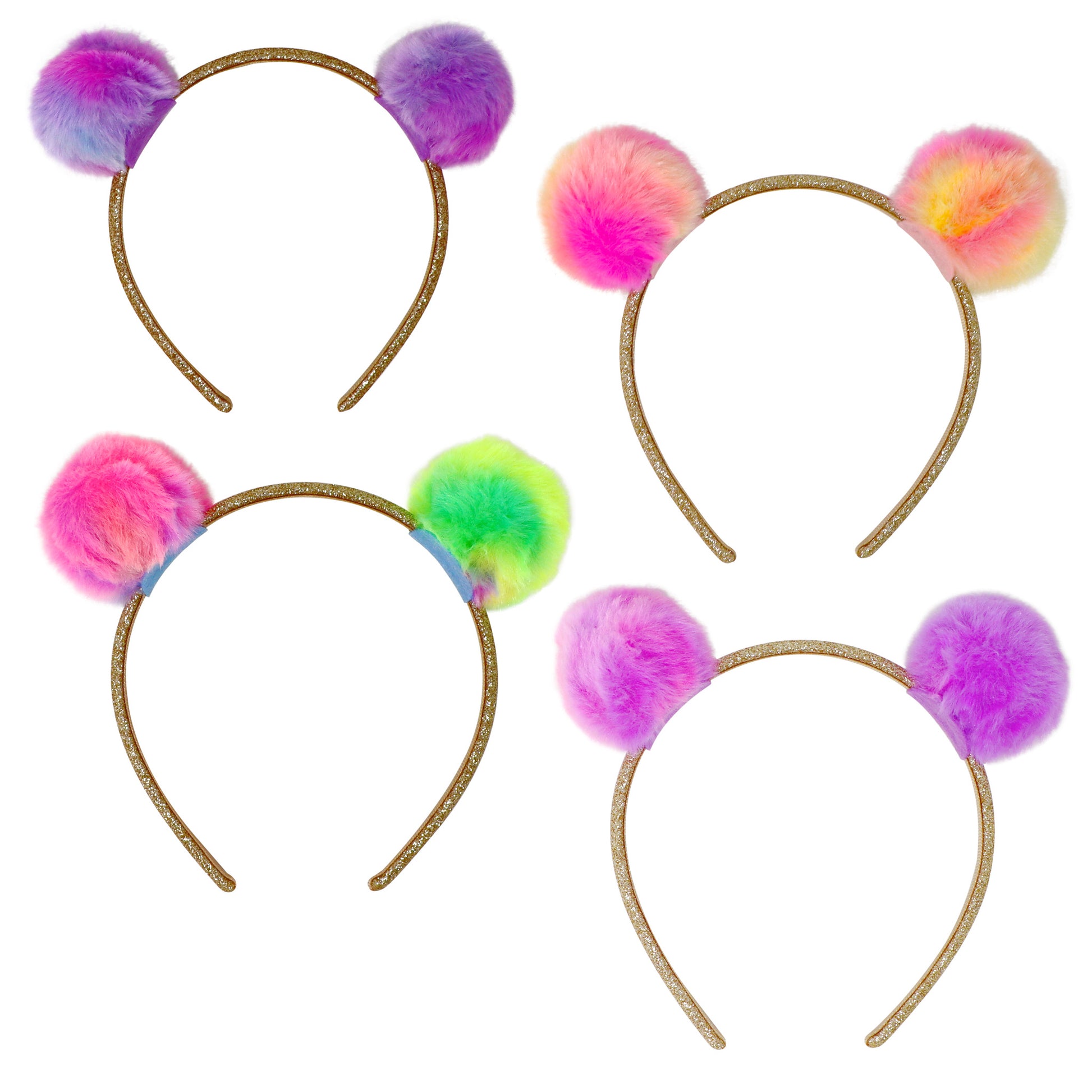 Pink Poppy Fluffy Pom Pom Headband image 0