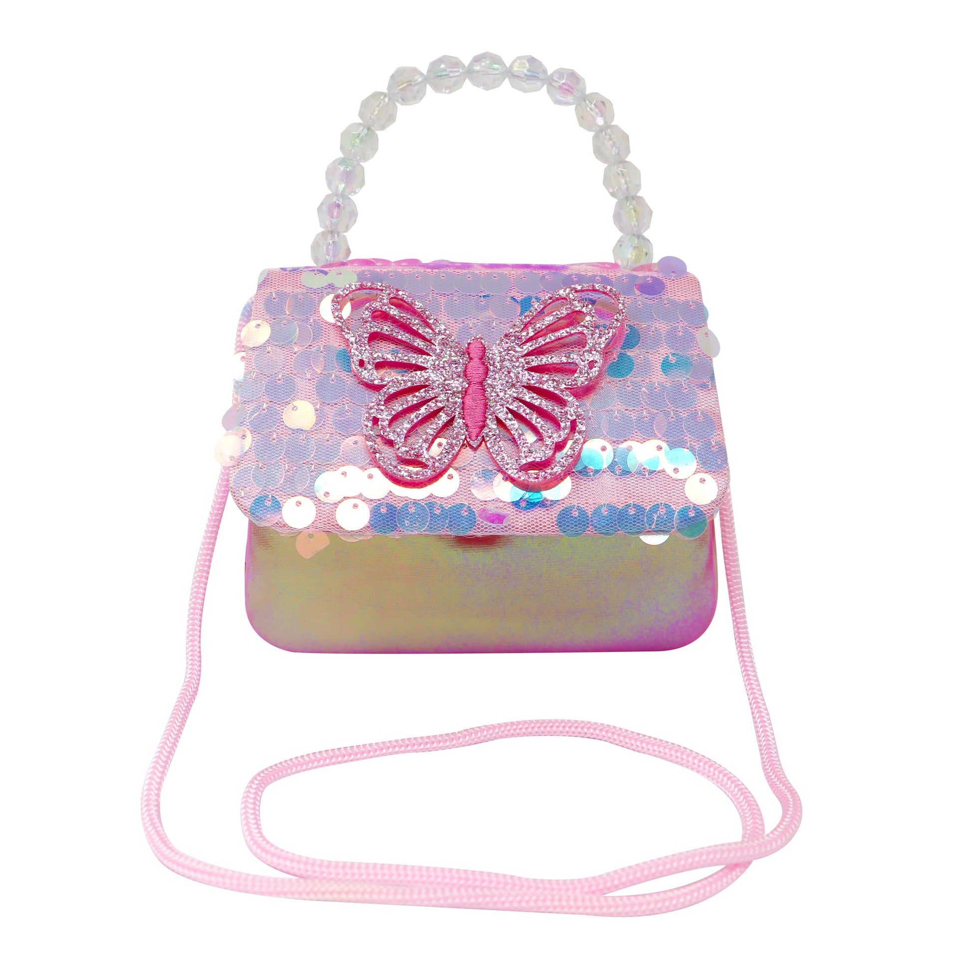 Pink Poppy Dazzling Butterfly Handbag image 4