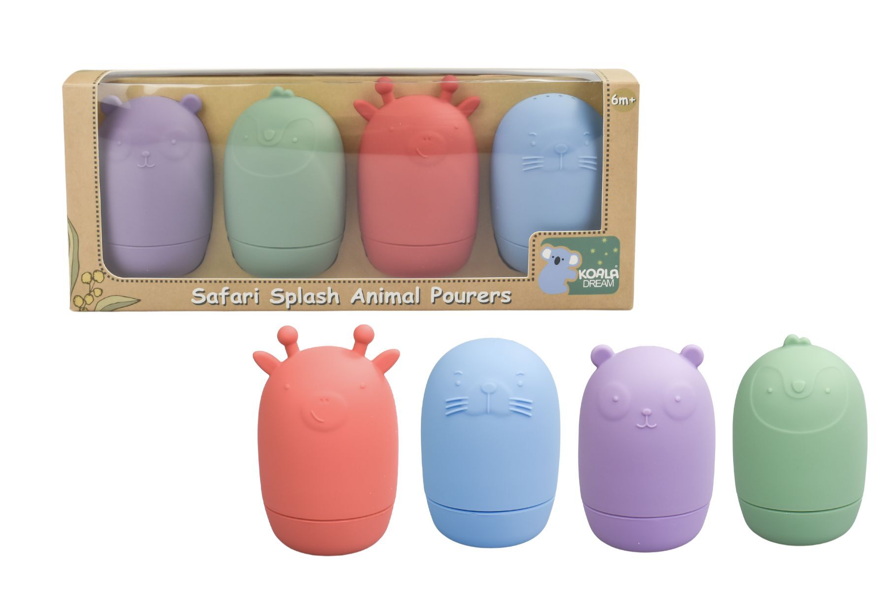 Koala Dream - Silicone Safari Splash Animal Pourers 4 Pcs image 1