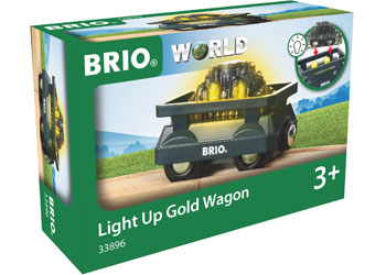Brio - Light Up Gold Wagon 2 pieces image 3
