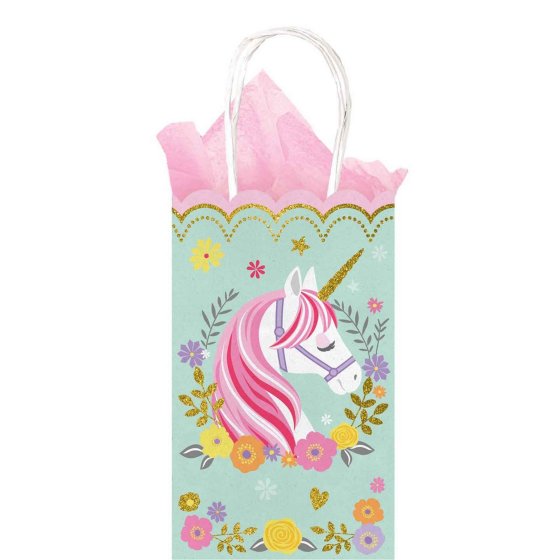 Magical Unicorn Glitter Small Treat Bag 10 pc image 0