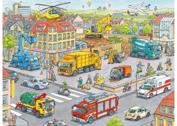 Ravensburger - Vehicles in the City Puzzle 100 piece image 1