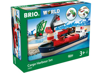 Brio - Cargo Harbour Container Ship Set 16 pieces image 0