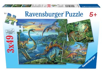 Ravensburger - Dinosaur Fascination Puzzle 3x49 pieces image 0