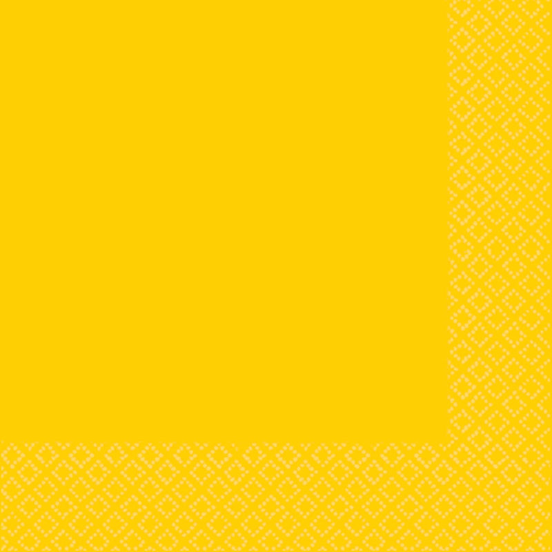 Lunch Napkins 40 Pack 2 PLY - Sunshine Yellow image 0