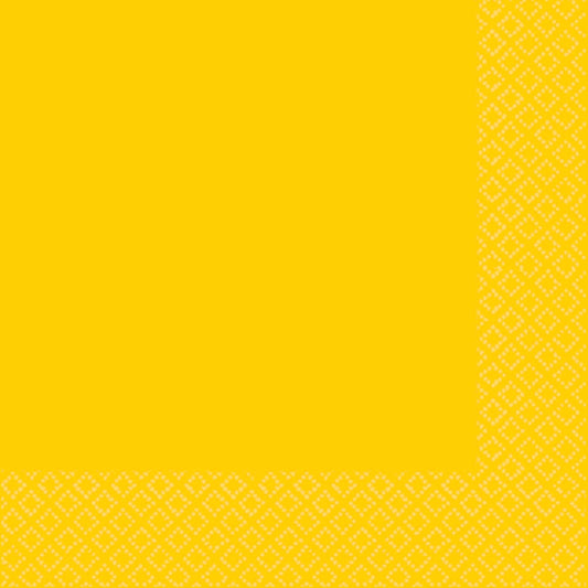 Lunch Napkins 40 Pack 2 PLY - Sunshine Yellow image 0