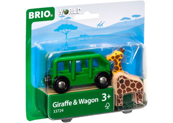 BRIO - Giraffe and Wagon 2 pieces image 0