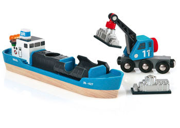 Brio - Container & Crane Wagon 4 piece image 1