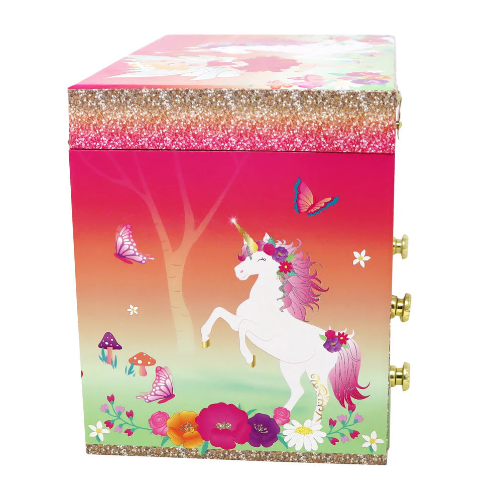 Pink Poppy - Unicorn & The Pixie Fairy Medium Musical Jewellery Box image 4