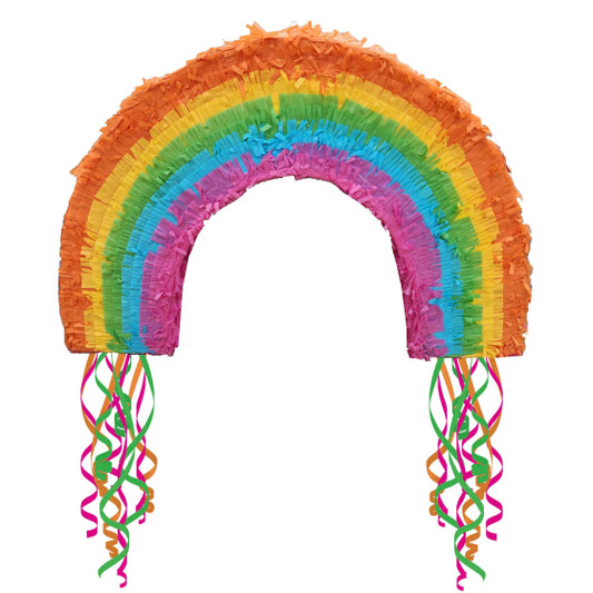 Rainbow 2D Shaped Pull-String Pinata image 0