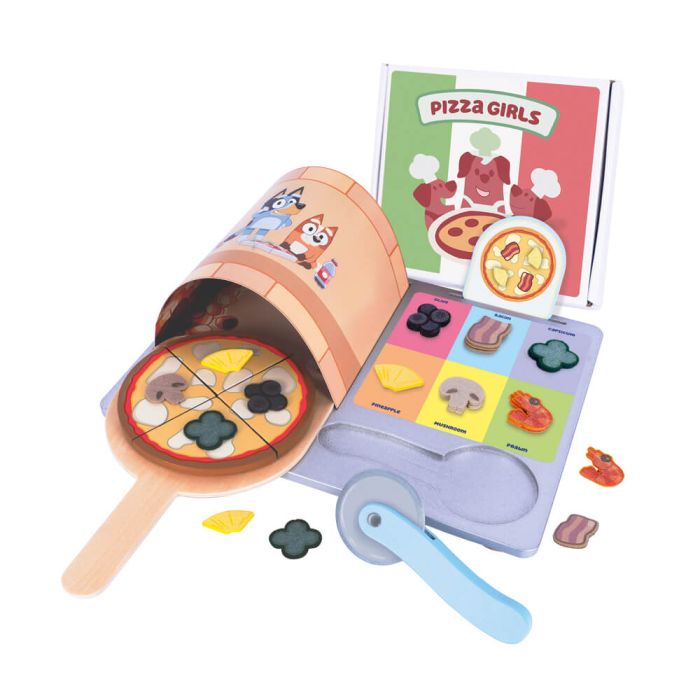 Bluey Wooden Pizza Girls Set image 1
