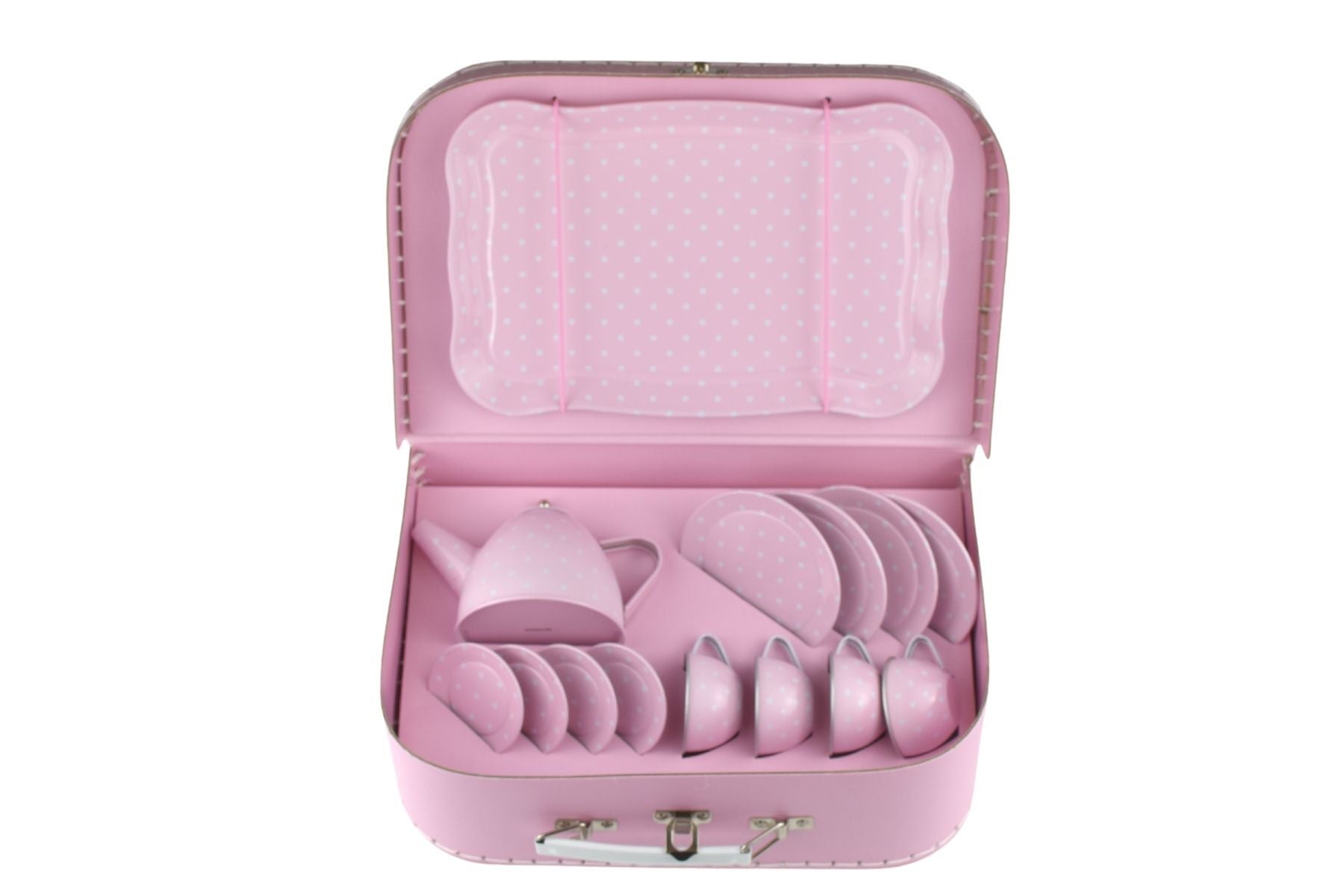 Pink Tin Tea Set in Suitcase 15pcs image 6
