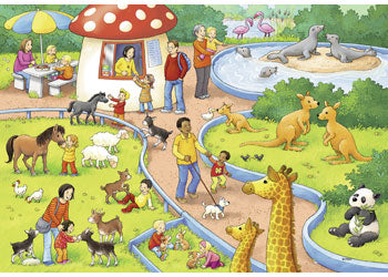Ravensburger - A Day At The Zoo Puzzle 2x24 piece image 1