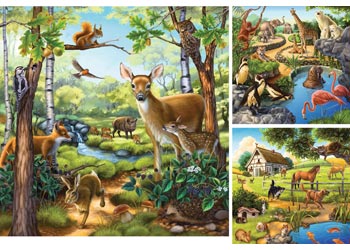 Ravensburger - Forest, Zoo & Pets Puzzle 3x49 piece image 3