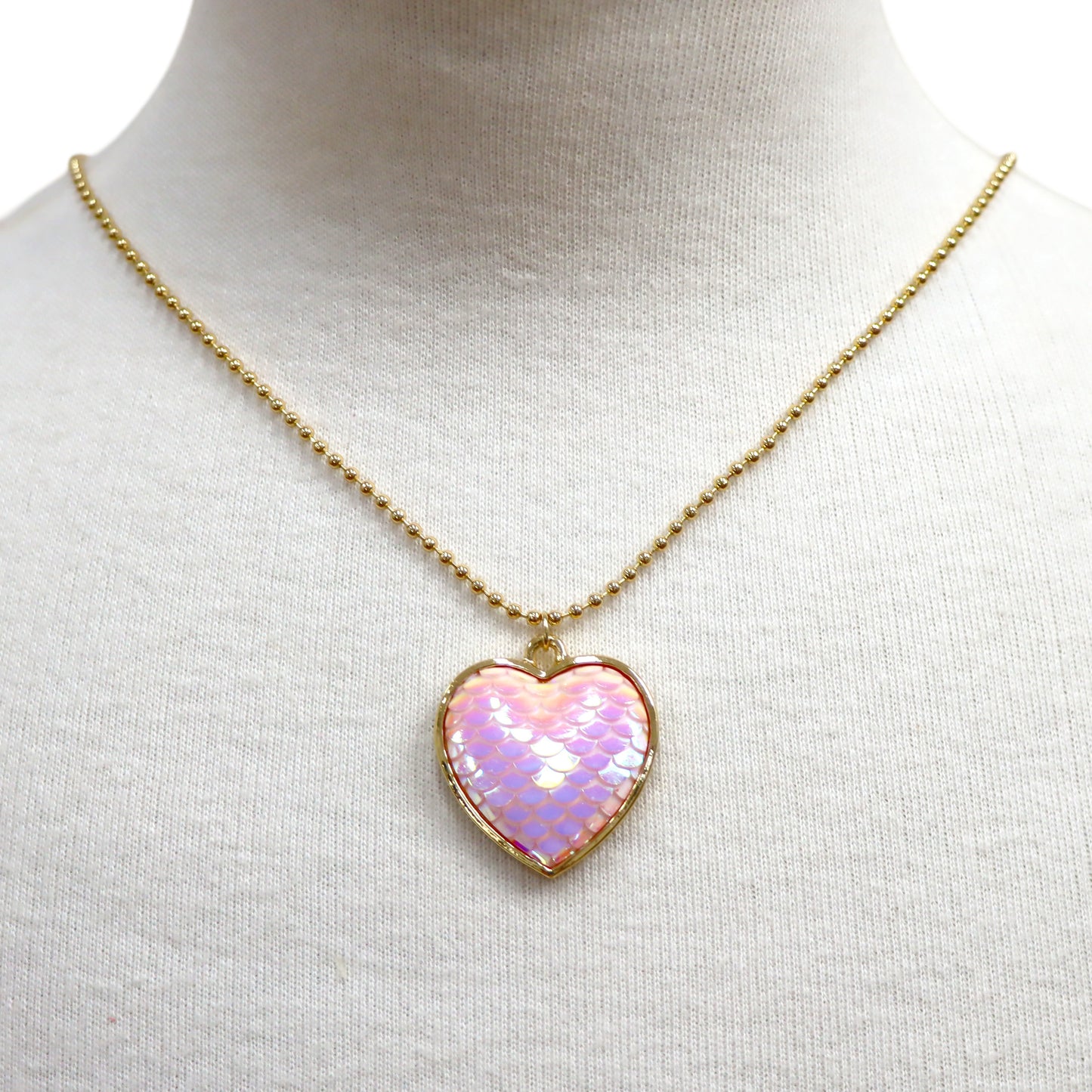 Pink Poppy Dreamland Mermaid Heart Necklace Set image 4