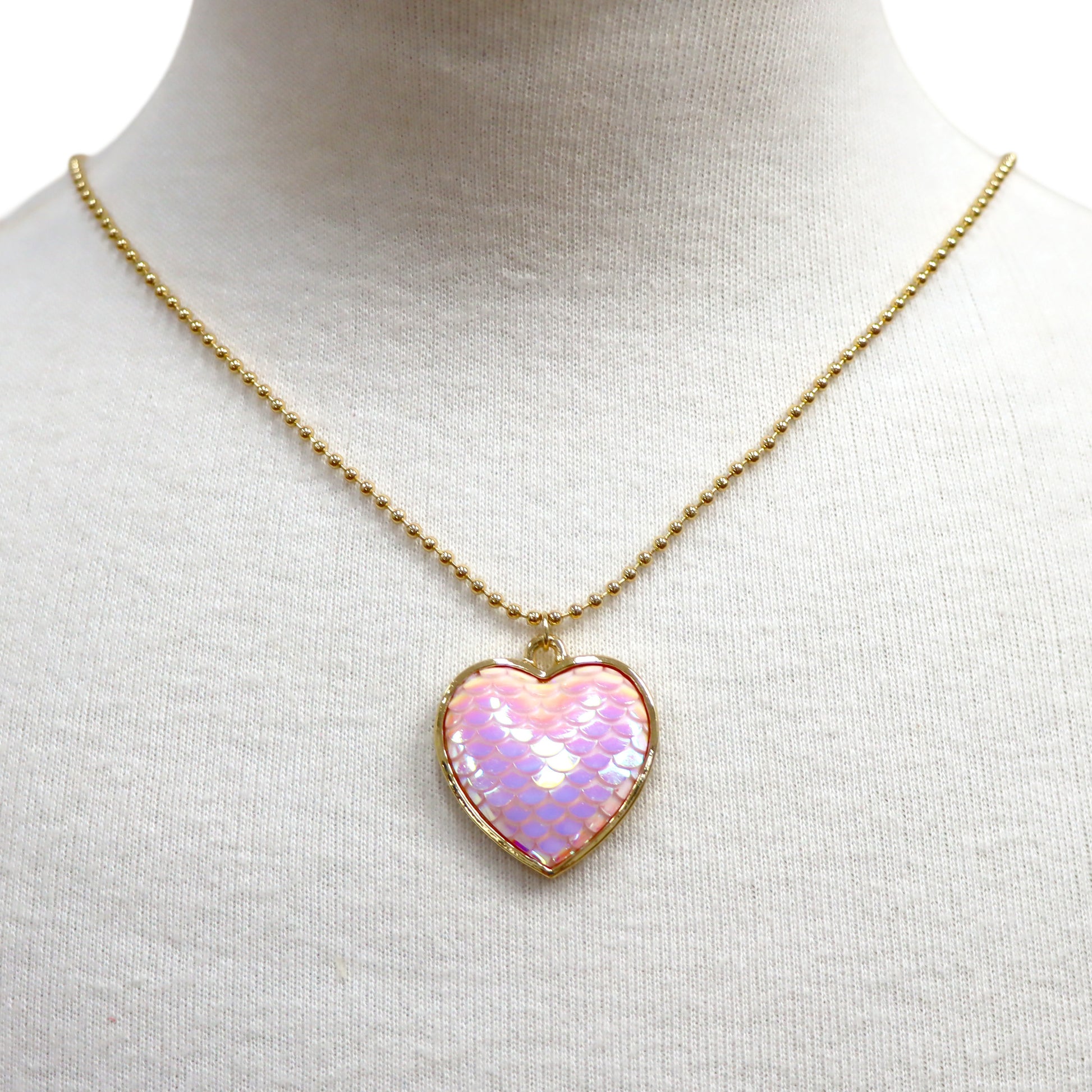 Pink Poppy Dreamland Mermaid Heart Necklace Set image 4