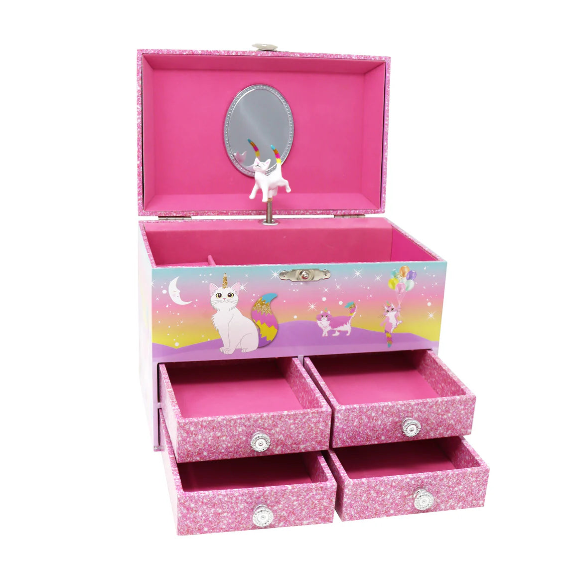 Pink Poppy - Caticorn Dreams Medium Musical Jewellery Box image 2