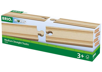 Brio - Medium Straight Tracks 4 pieces image 0