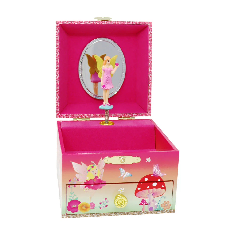 Pink Poppy- Unicorn & The Pixie Fairy Small Musical Jewellery Box image 1